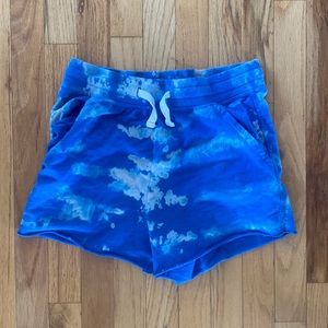 Cloud tie dye cotton shorts S